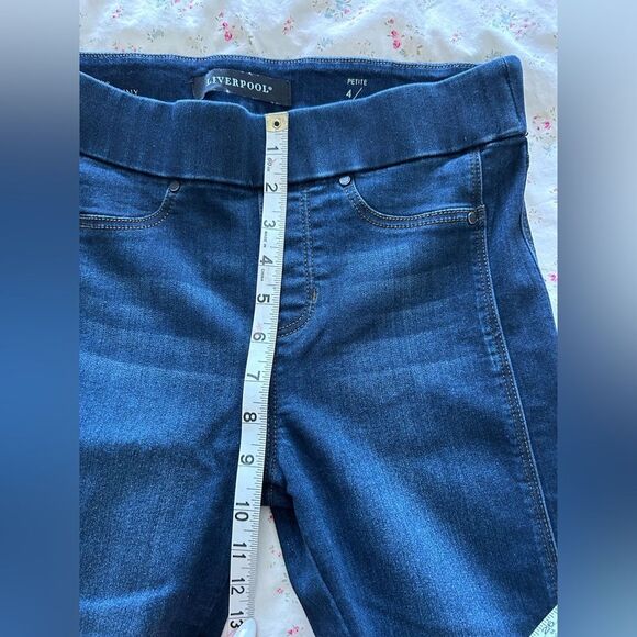 Liverpool Ankle Skinny Jeans Women's 4 Petite Pull On Mid Rise EUC - Picture 7 of 8